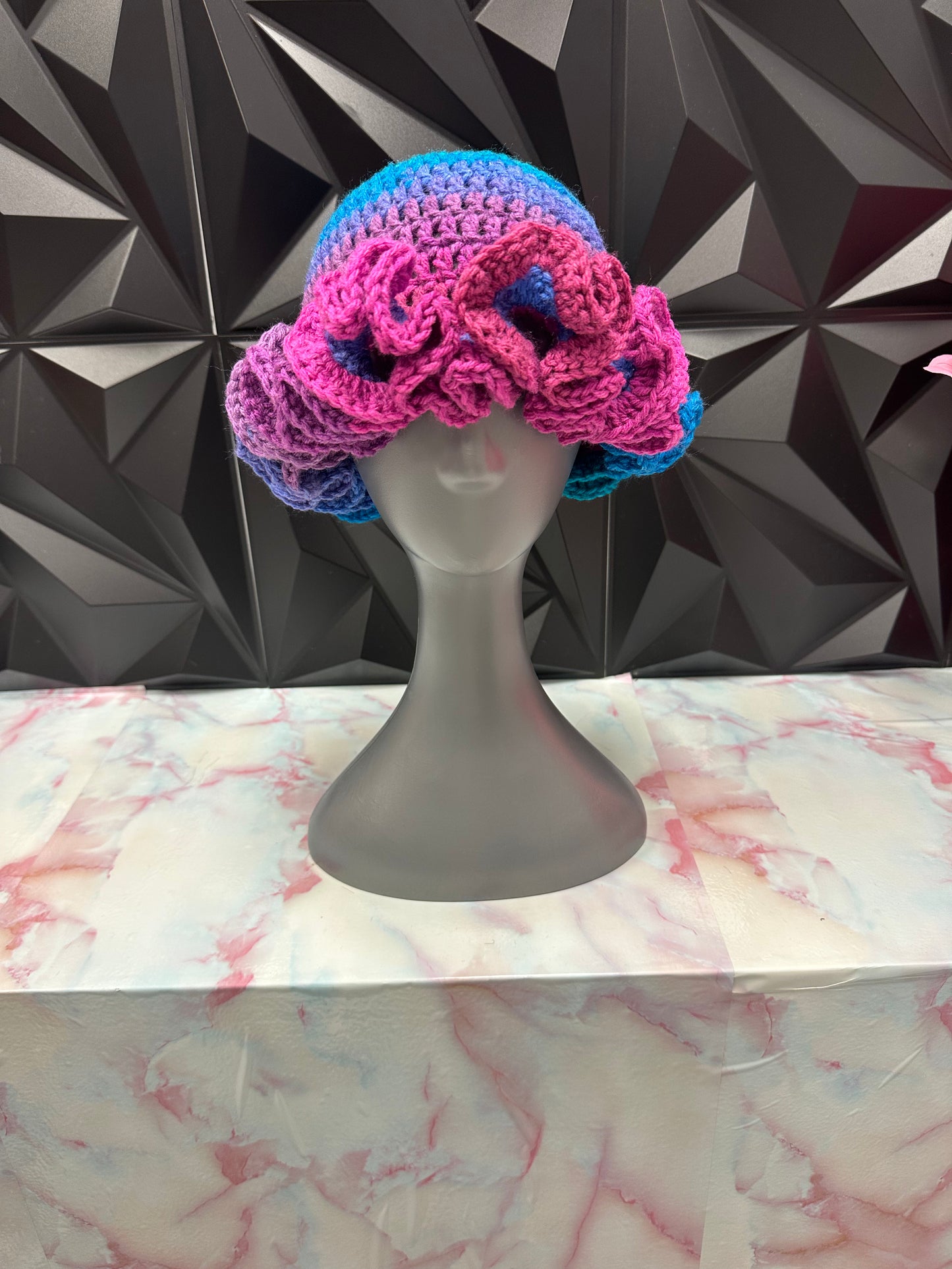 Crochet Ruffled Hat