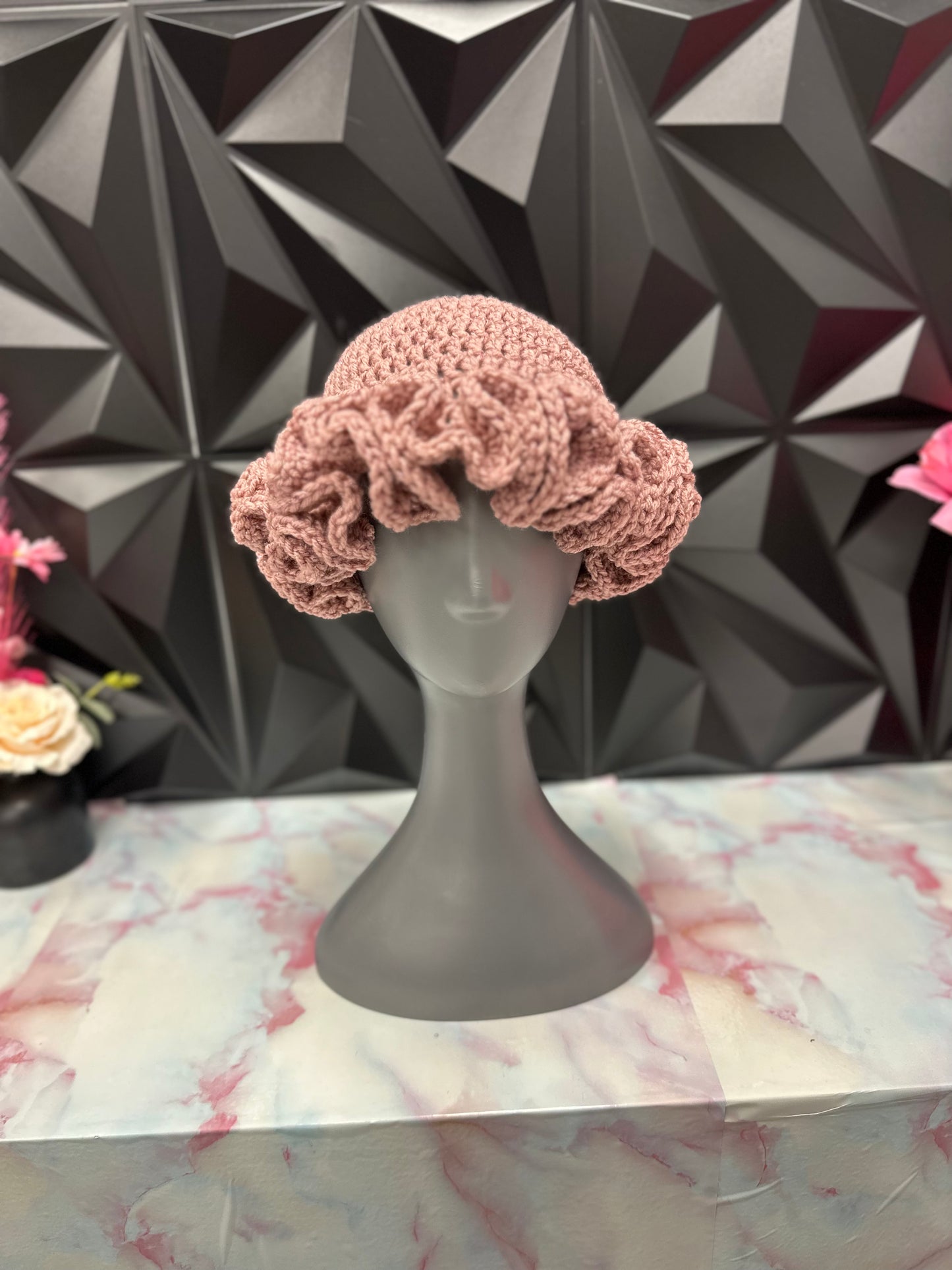 Crochet Ruffled Hat